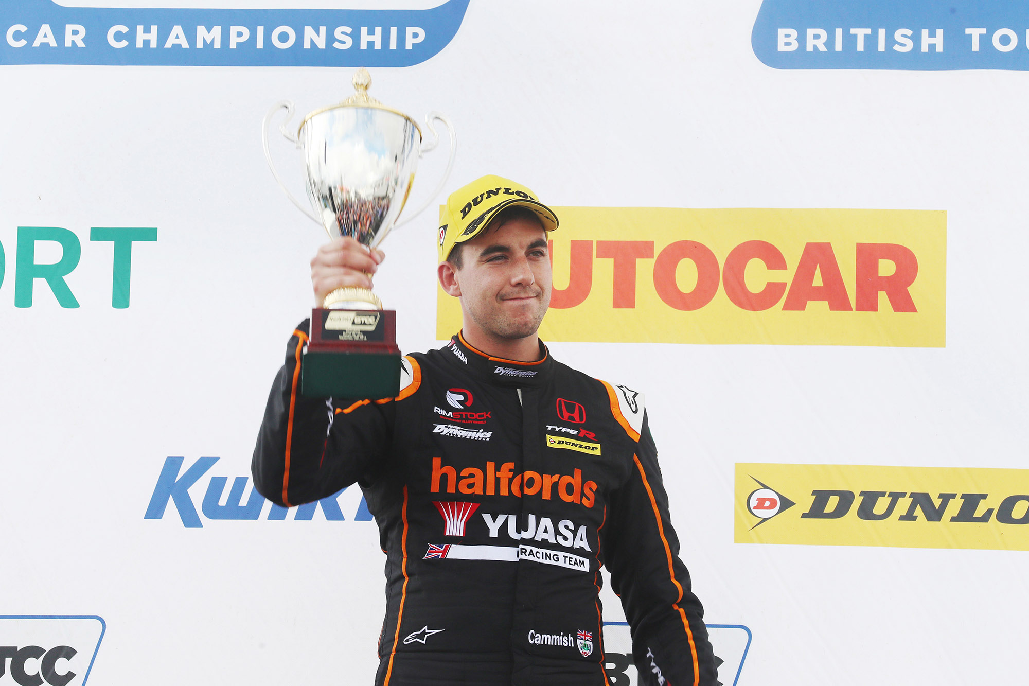 Dan Cammish on the podium at Silverstone